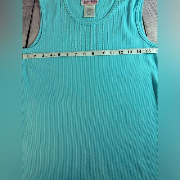 NWT Quacker Factory Beaded Linen Button Up Top and Ribbed Tank Top SET Sz S - Picture 13 of 13